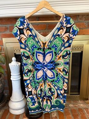 Maeve Colorful Retro Print Dress | Mod Inspired Statement Dress | Women’s S
